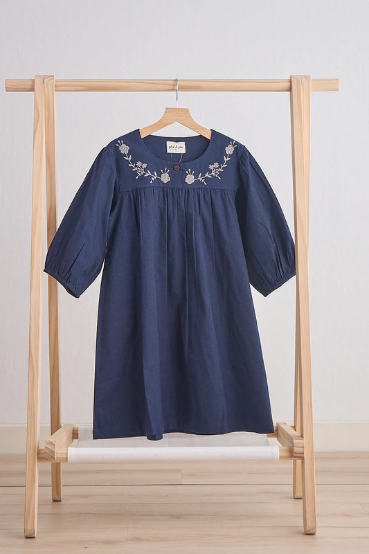 Harbor Dress in Navy- Infant / Girls (12M-8)