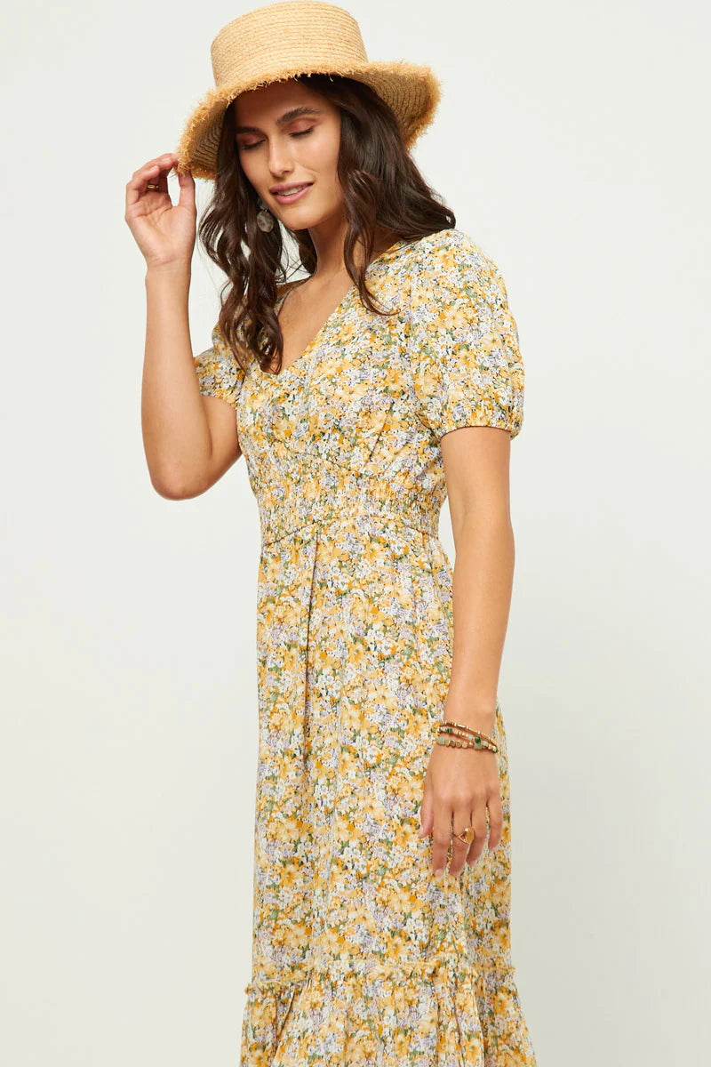 Sunni Dress in Yellow- Misses (M-L