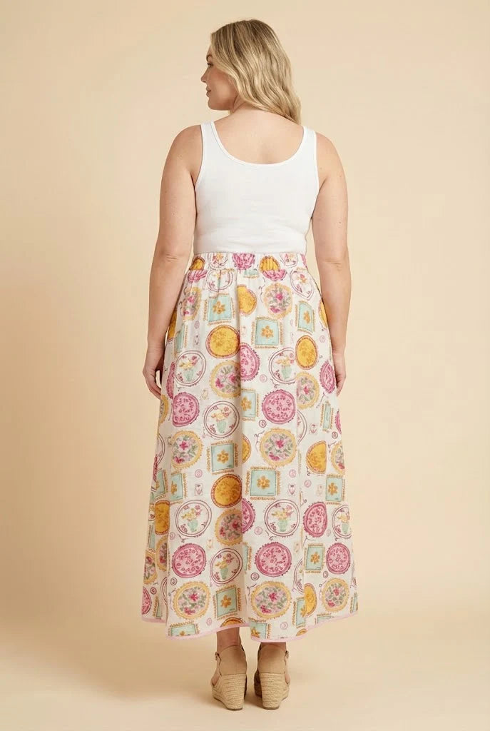 Marisol Skirt in Pink- Misses and Plus (S-3X)