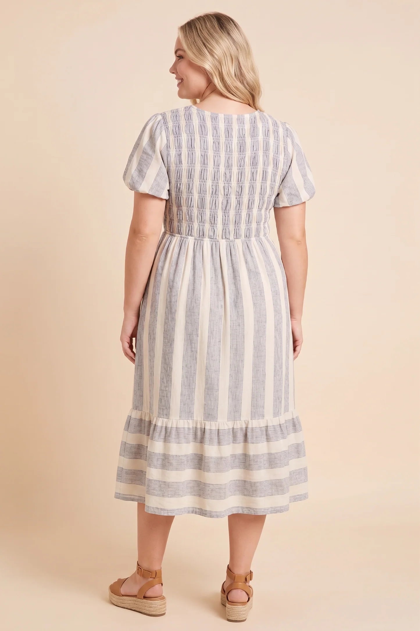 Ginny Dress in Blue- Misses and Plus (S-3X)