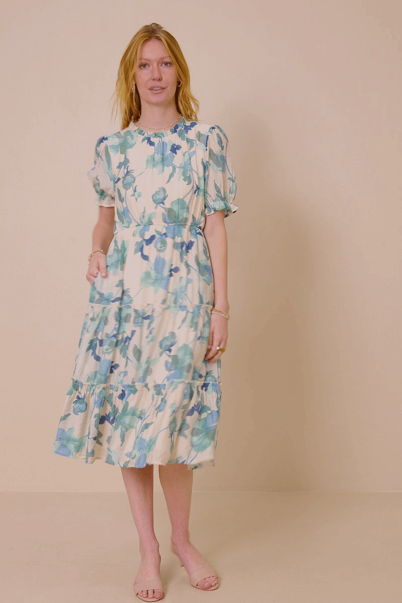Kinsley Dress in Blue- Misses and Plus (S-1X)