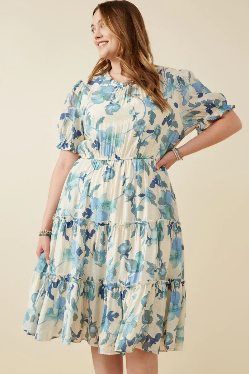 Kinsley Dress in Blue- Misses and Plus (S-1X)