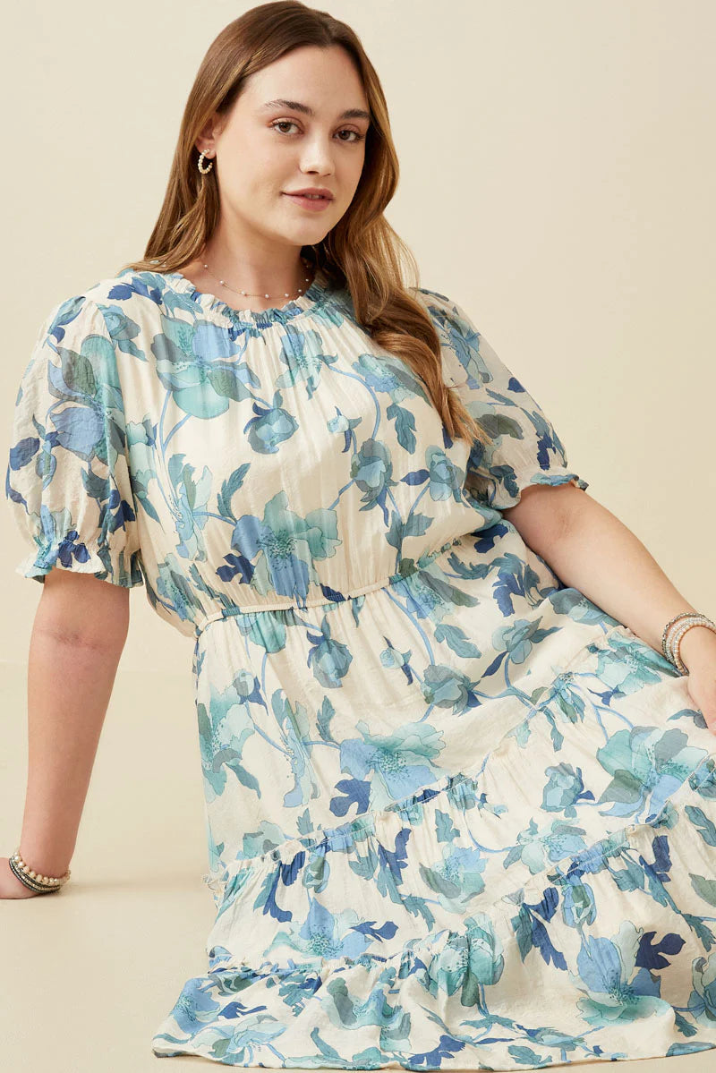 Kinsley Dress in Blue- Misses and Plus (S-1X)