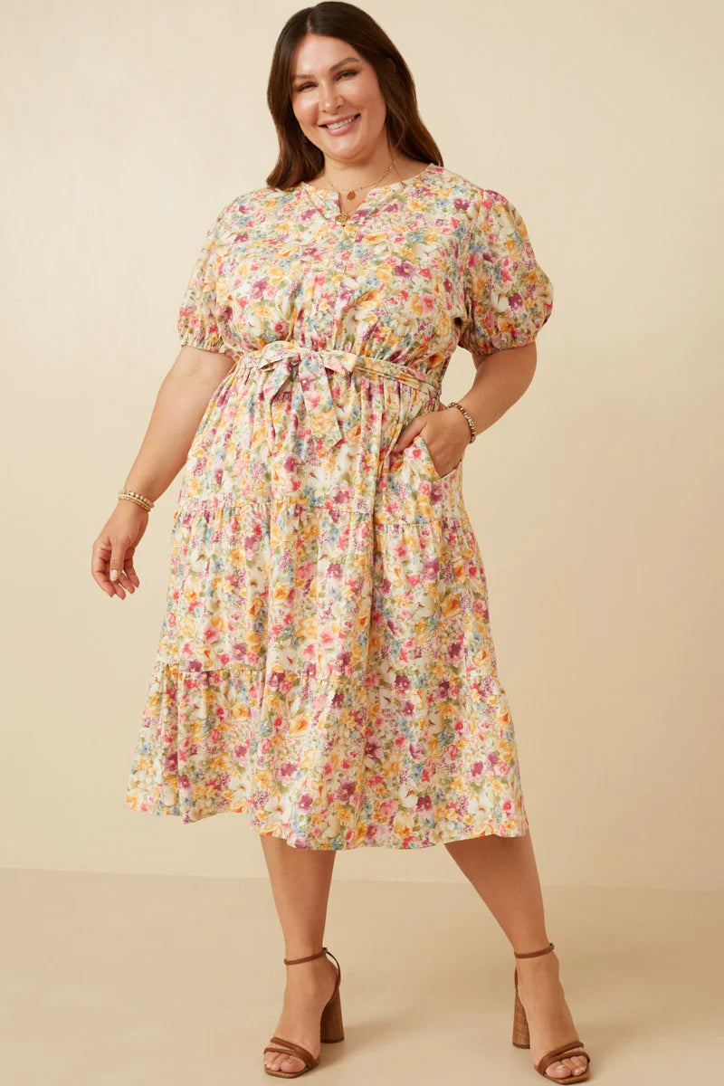 Elesia Dress in Lavender- Misses & Plus (L-2X)