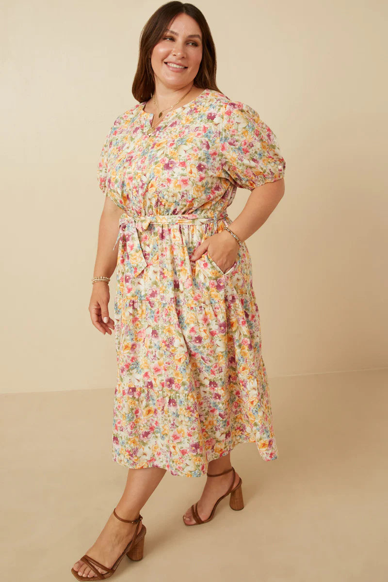 Elesia Dress in Lavender- Misses & Plus (L-2X)