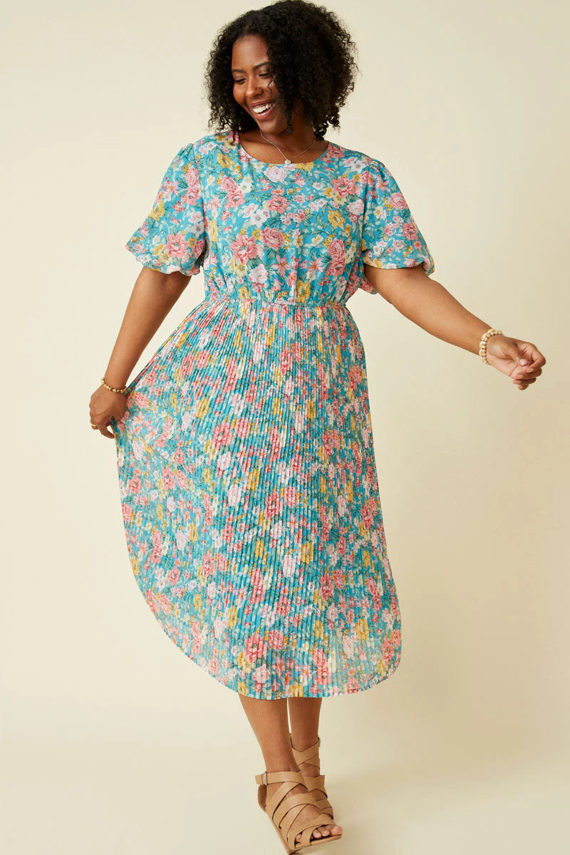 Lois Dress in Blue- Misses and Plus (S-3X)