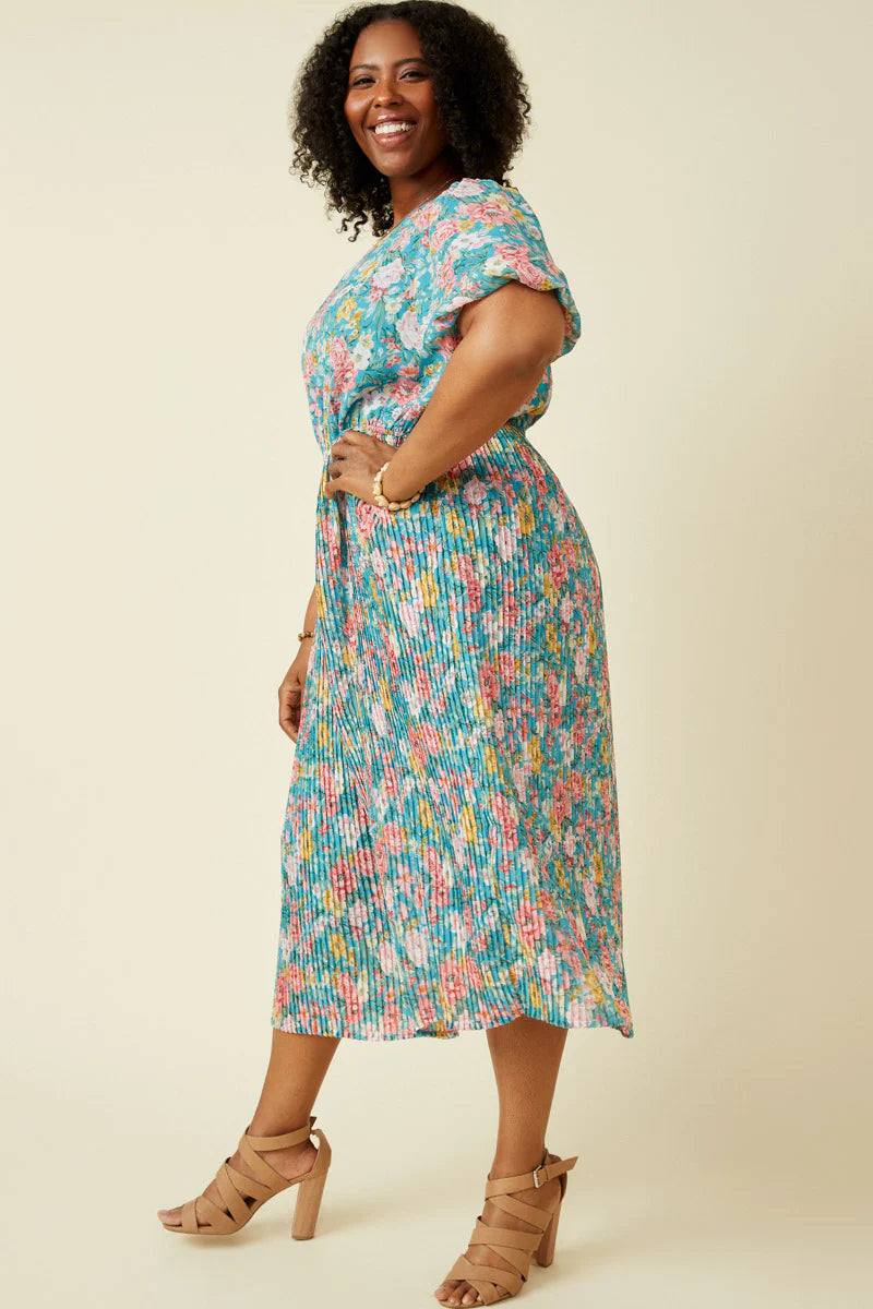 Lois Dress in Blue- Misses and Plus (S-3X)