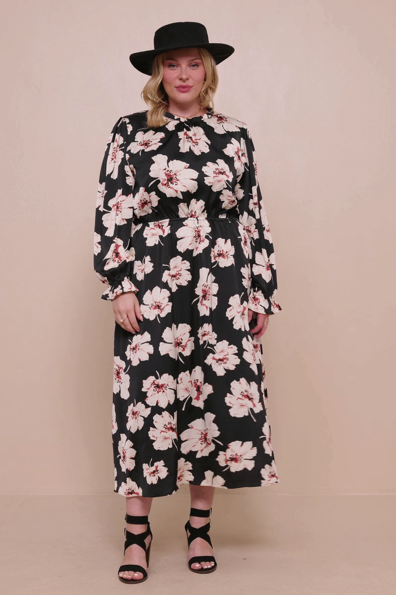 Eilene Dress in Black- Misses & Plus (S-3X)