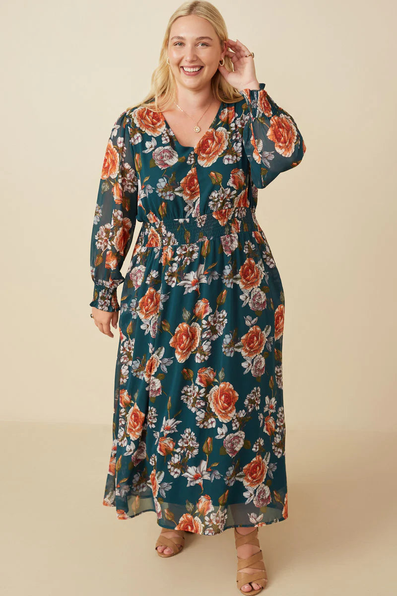 Roma Dress in Green- Misses and Plus (S-3X)