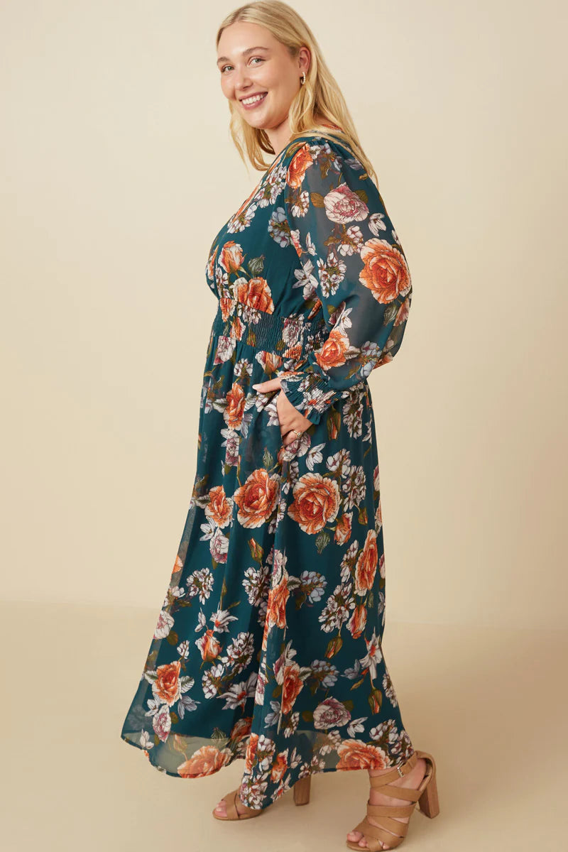 Roma Dress in Green- Misses and Plus (S-3X)
