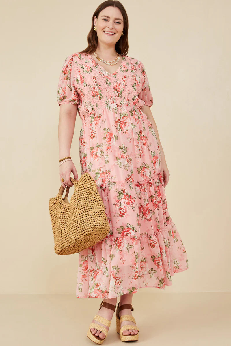 Vivienne Dress in Pink- Misses and Plus (S-2X)