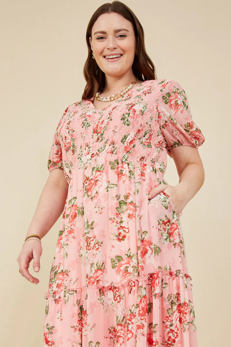 Vivienne Dress in Pink- Misses and Plus (S-2X)