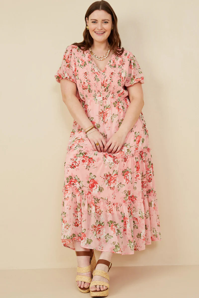 Vivienne Dress in Pink- Misses and Plus (S-2X)