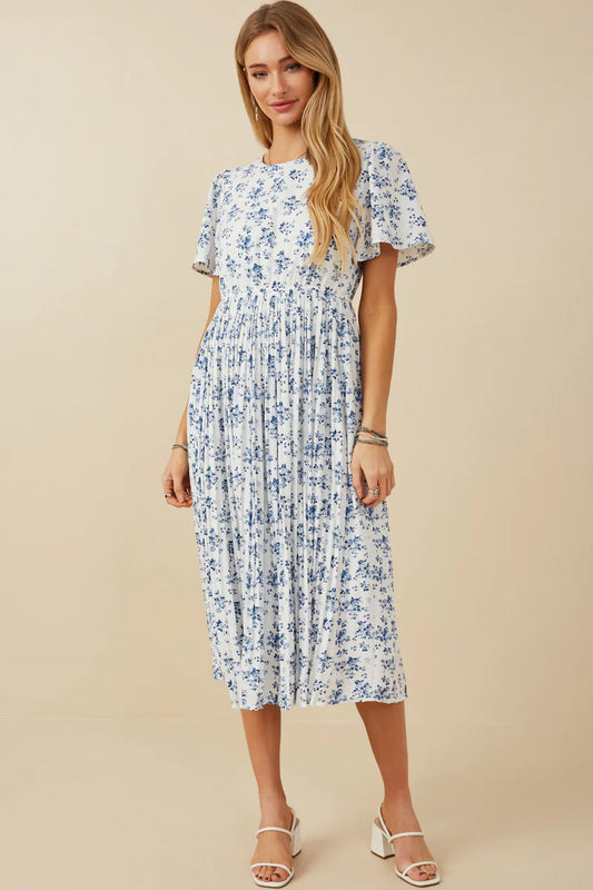 Amelie Dress in Blue- Plus (1X)