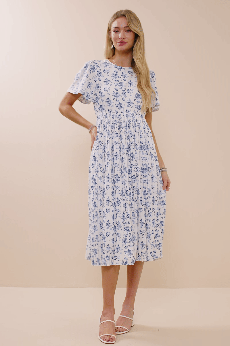 Amelie Dress in Blue- Misses and Plus (S-3X)