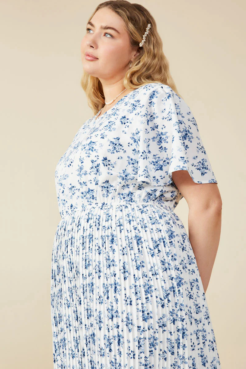 Amelie Dress in Blue- Misses and Plus (S-3X)