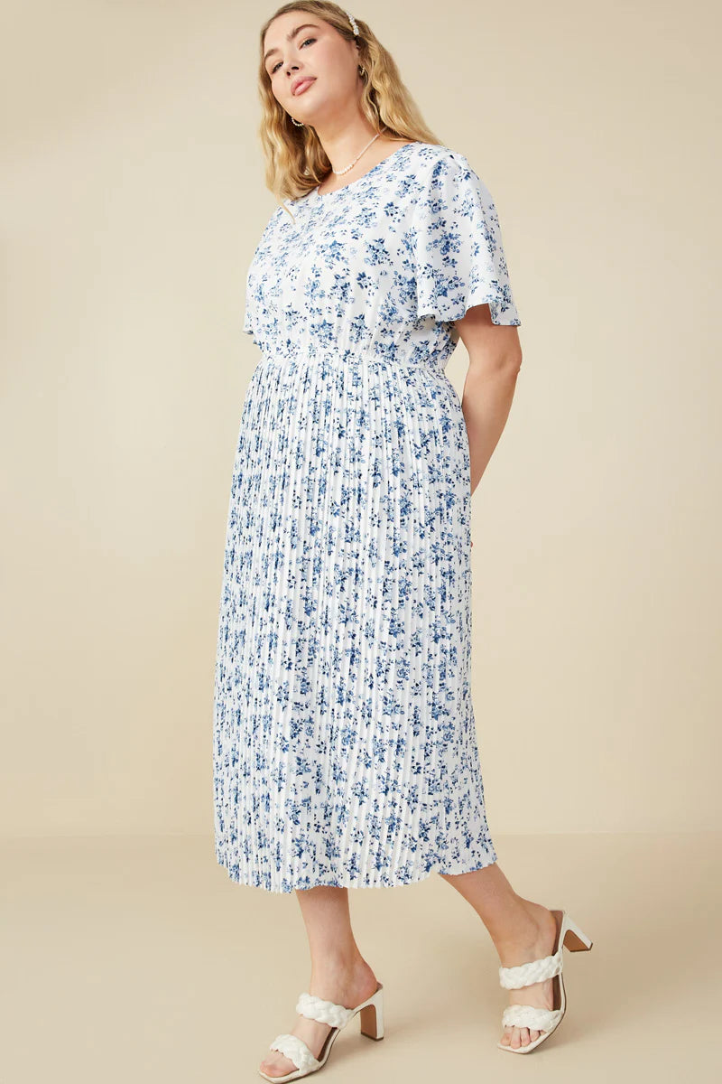 Amelie Dress in Blue- Misses and Plus (S-3X)