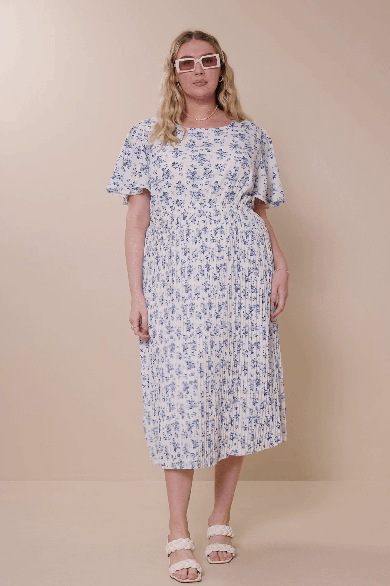 Amelie Dress in Blue- Misses and Plus (S-3X)