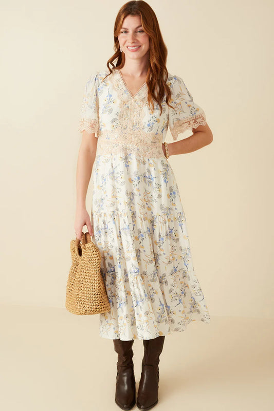 Eloise Dress in Ivory- Misses and Plus (S,L,1X)