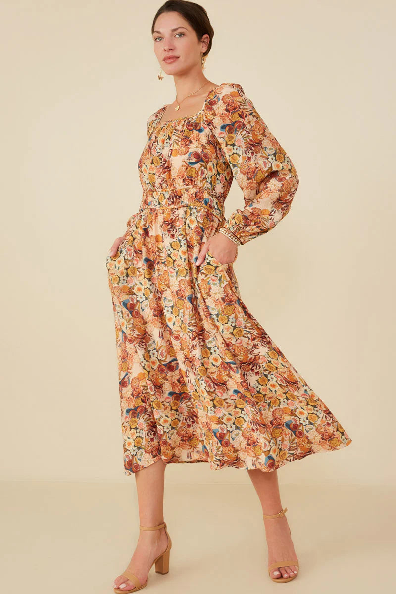 Lylah Dress in Taupe- Misses and Plus (S-3X)