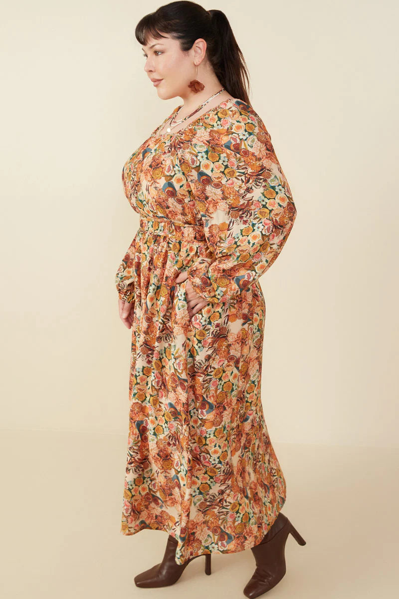 Lylah Dress in Taupe- Misses and Plus (S-3X)