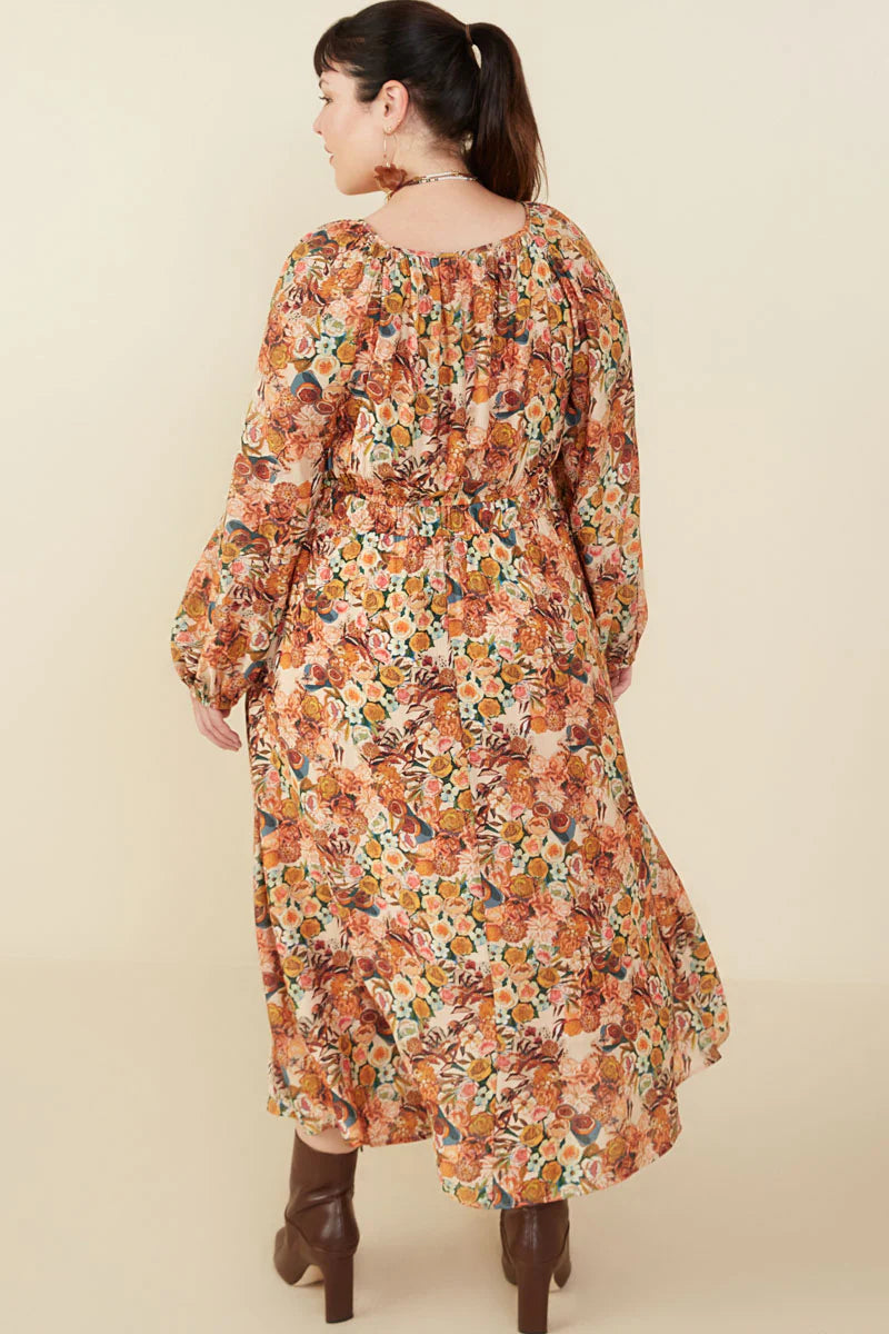 Lylah Dress in Taupe- Misses and Plus (S-3X)