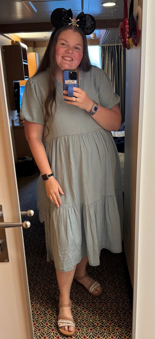 Wendy Dress in Light Denim- Misses and Plus (S-L,2X)