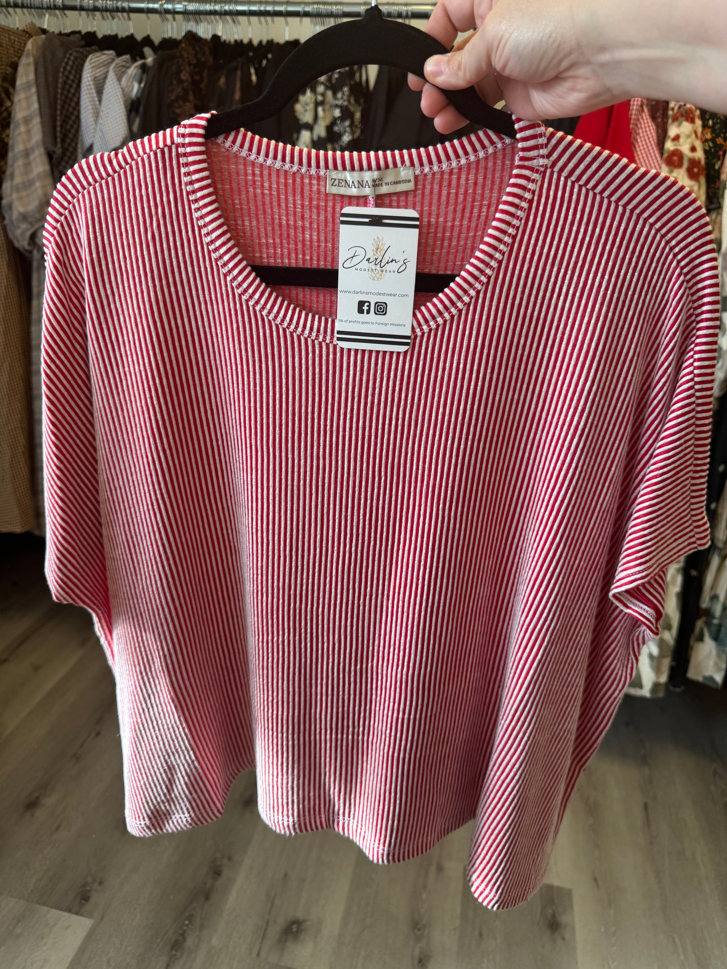 Dania Top in Ruby- Misses and Plus (S/M-2X/3X)