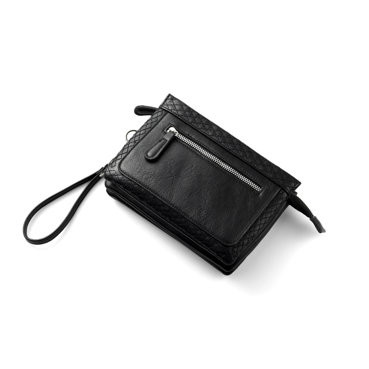 Vegan Leather Quilt Crossbody Bag