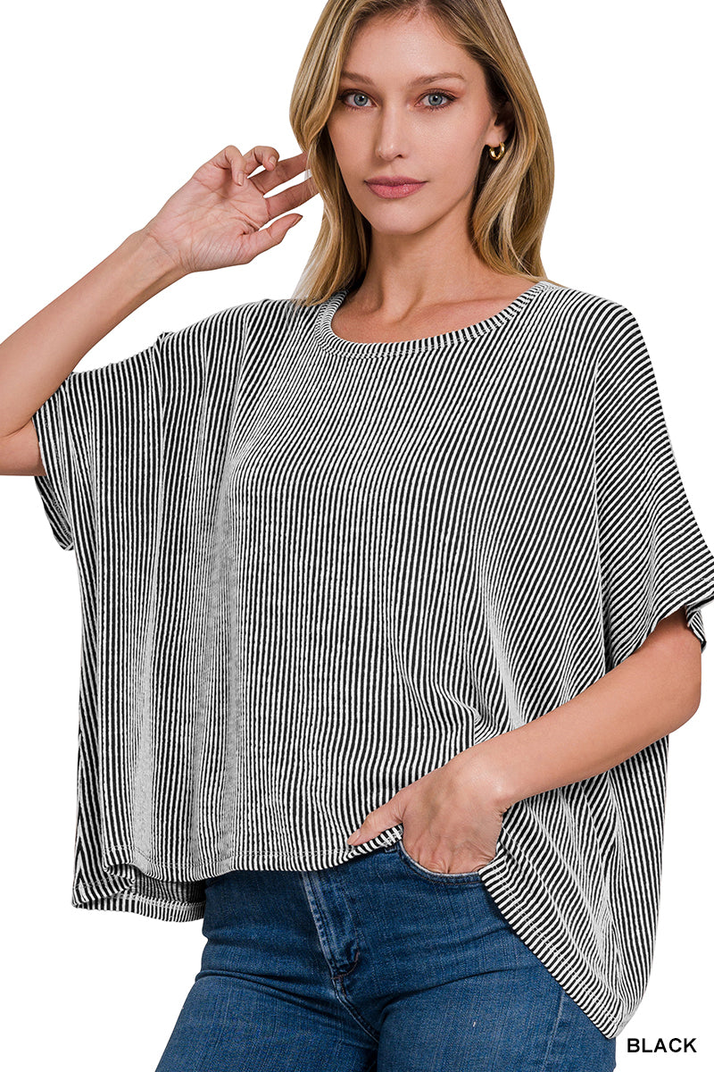 Dania Top in Black- Misses and Plus (S/M-2X/3X)