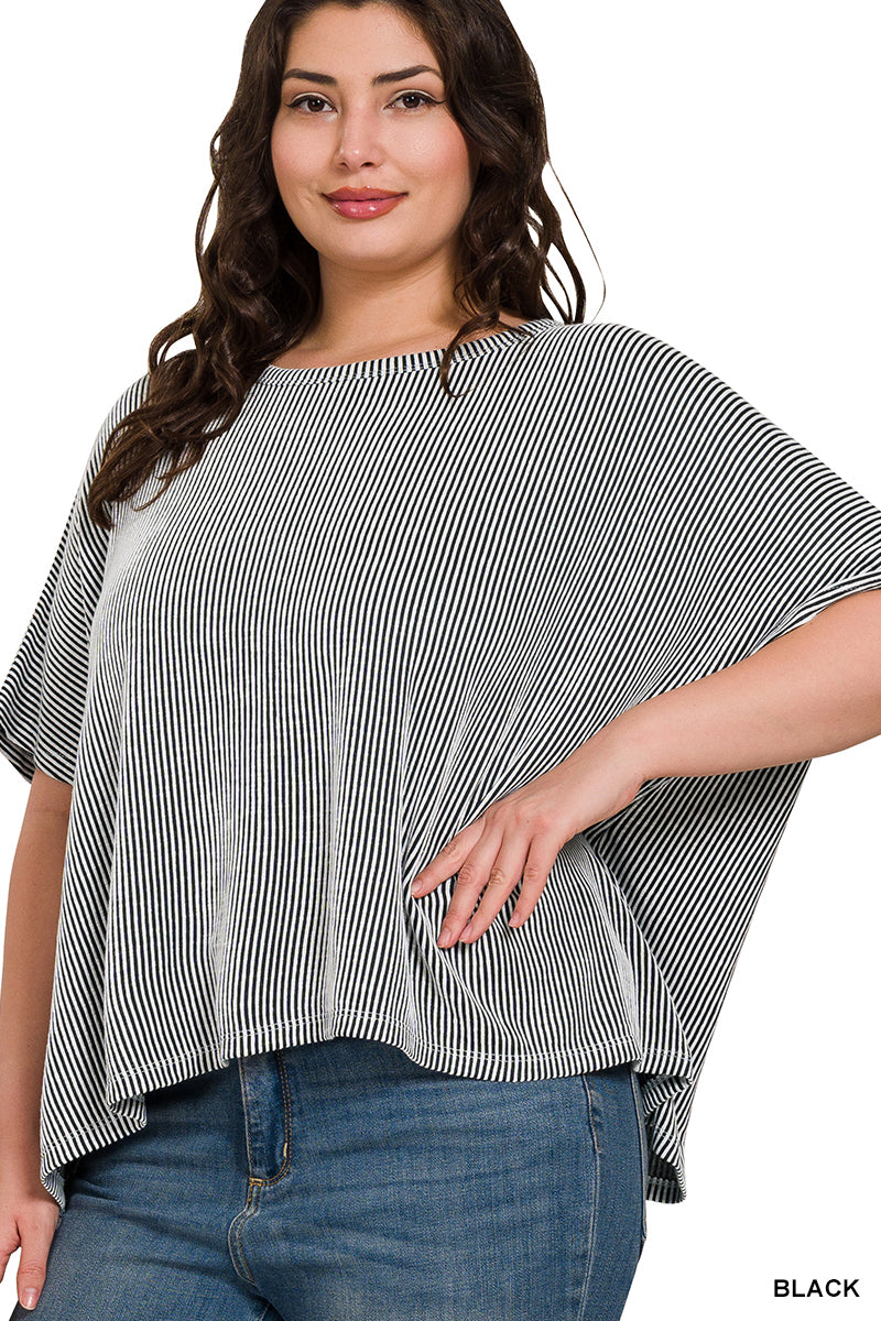 Dania Top in Black- Misses and Plus (S/M-2X/3X)
