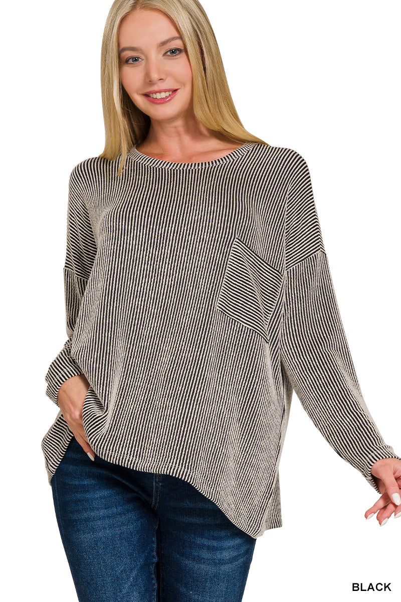 Rylan Top in Black- Misses & Plus (S/M-2X/3X)