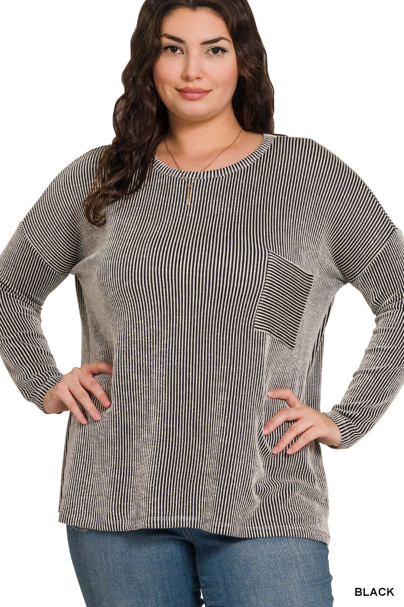 Rylan Top in Black- Misses & Plus (S/M-2X/3X)