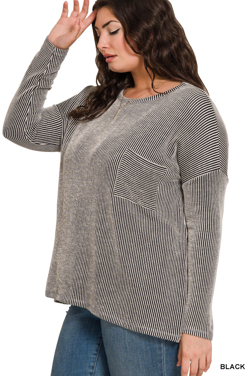 Rylan Top in Black- Misses & Plus (S/M-2X/3X)
