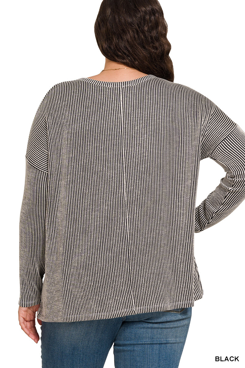 Rylan Top in Black- Misses & Plus (S/M-2X/3X)