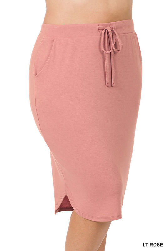 Maddie Weekender Skirt in Lt Rose- Misses and Plus (3X)