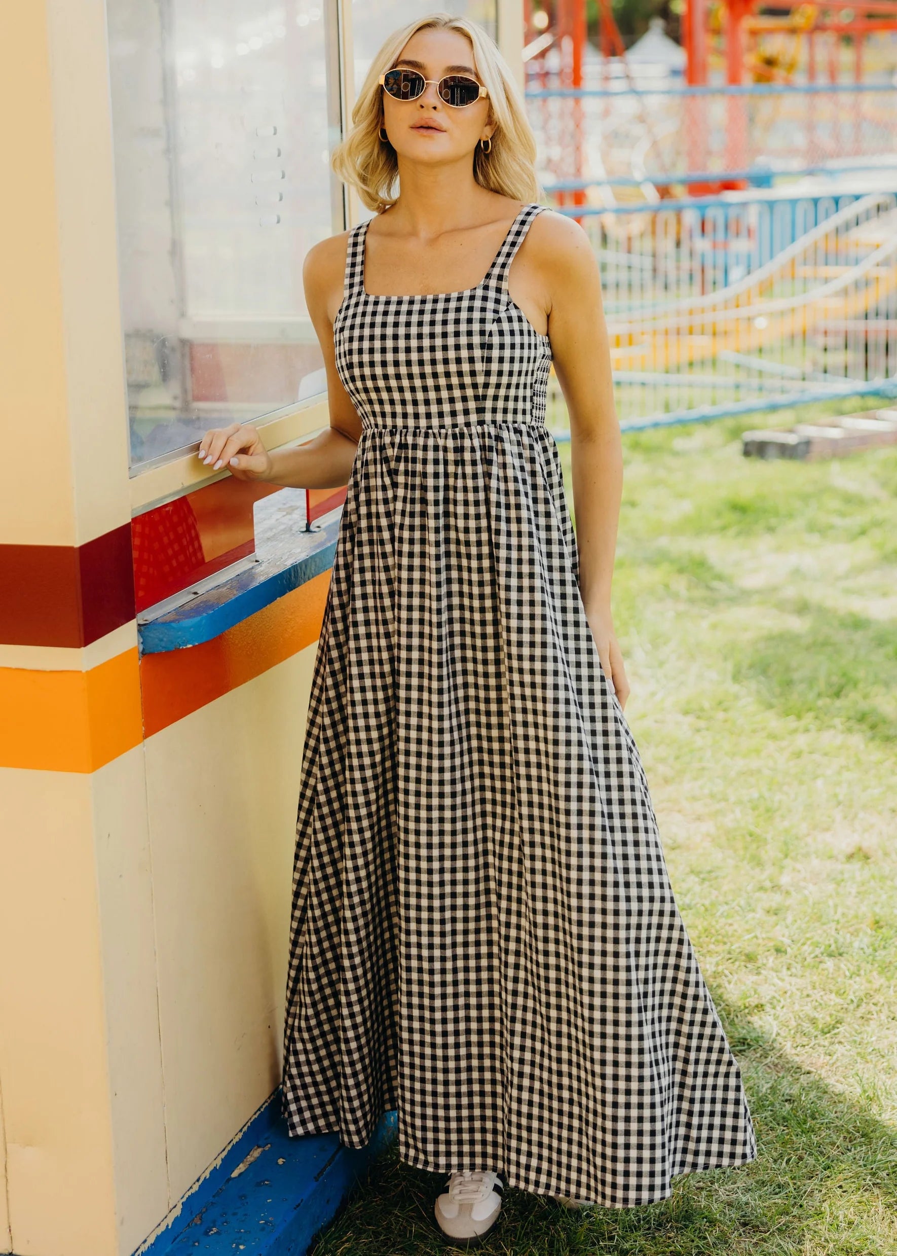 Bianca Dress in Sunday Check- Misses and Plus (XS-2X,4X