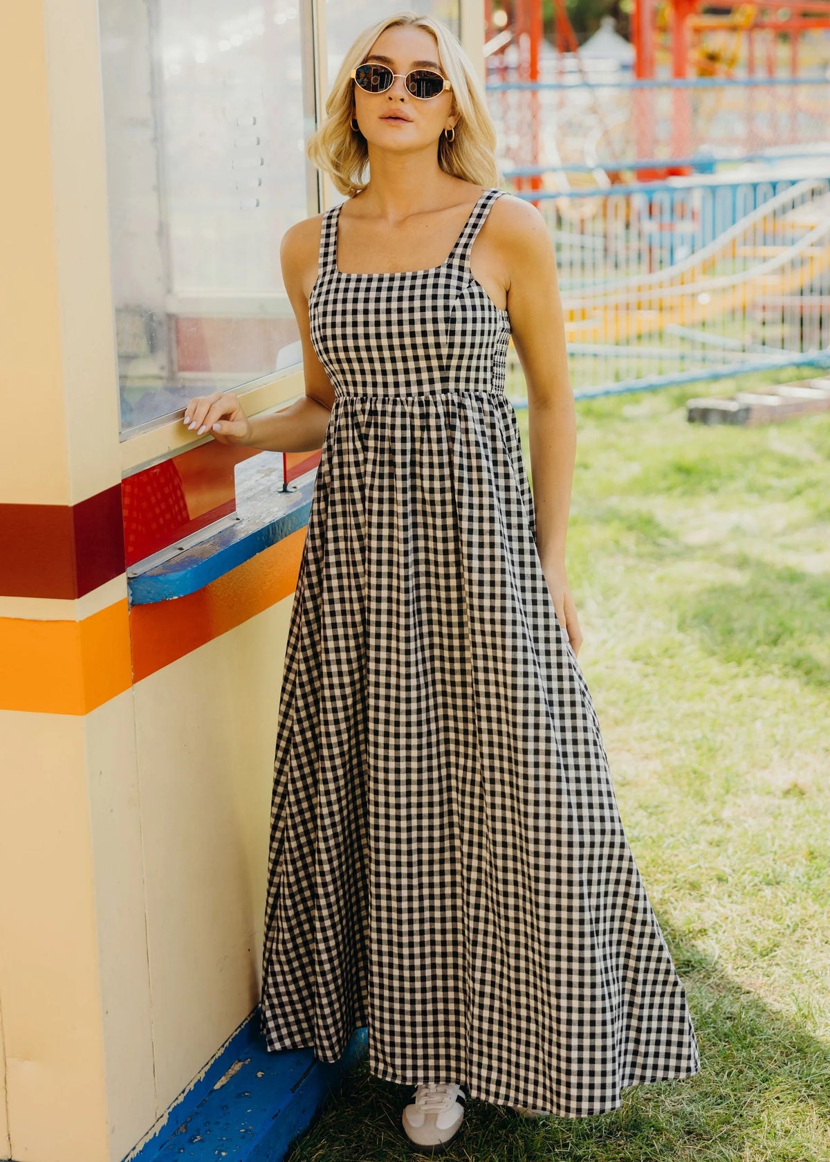 Bianca Dress in Sunday Check- Misses and Plus (XS-2X,4X)