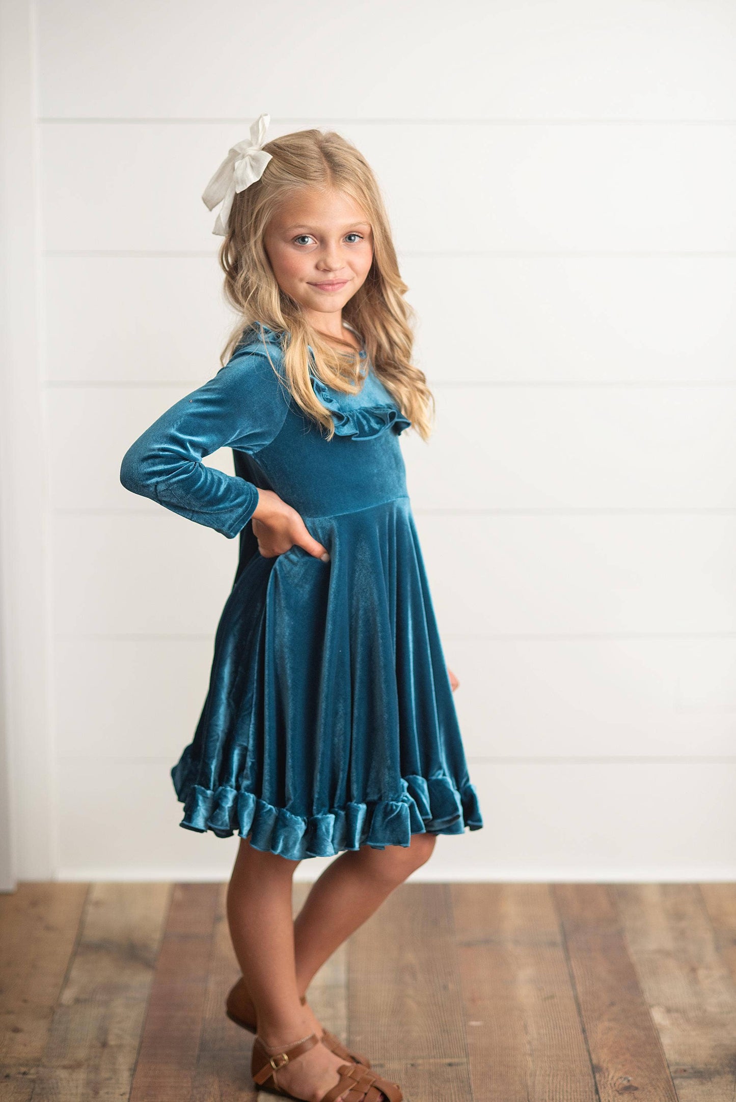 Antoinette Dress in Teal- Girls & Tween (3/4-10/12)