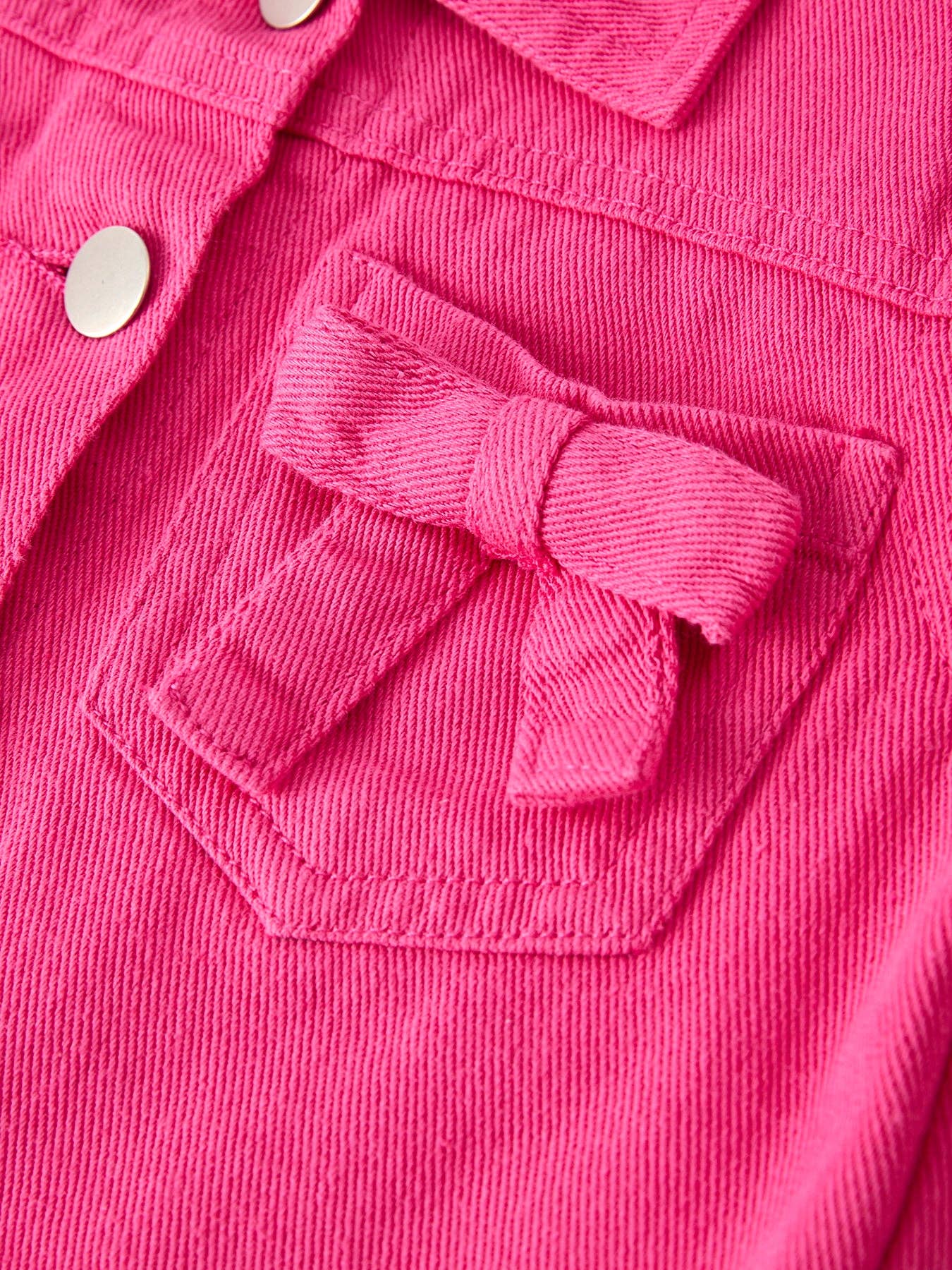 Fall Denim Jacket in Hot Pink- Girls (2-8/9)