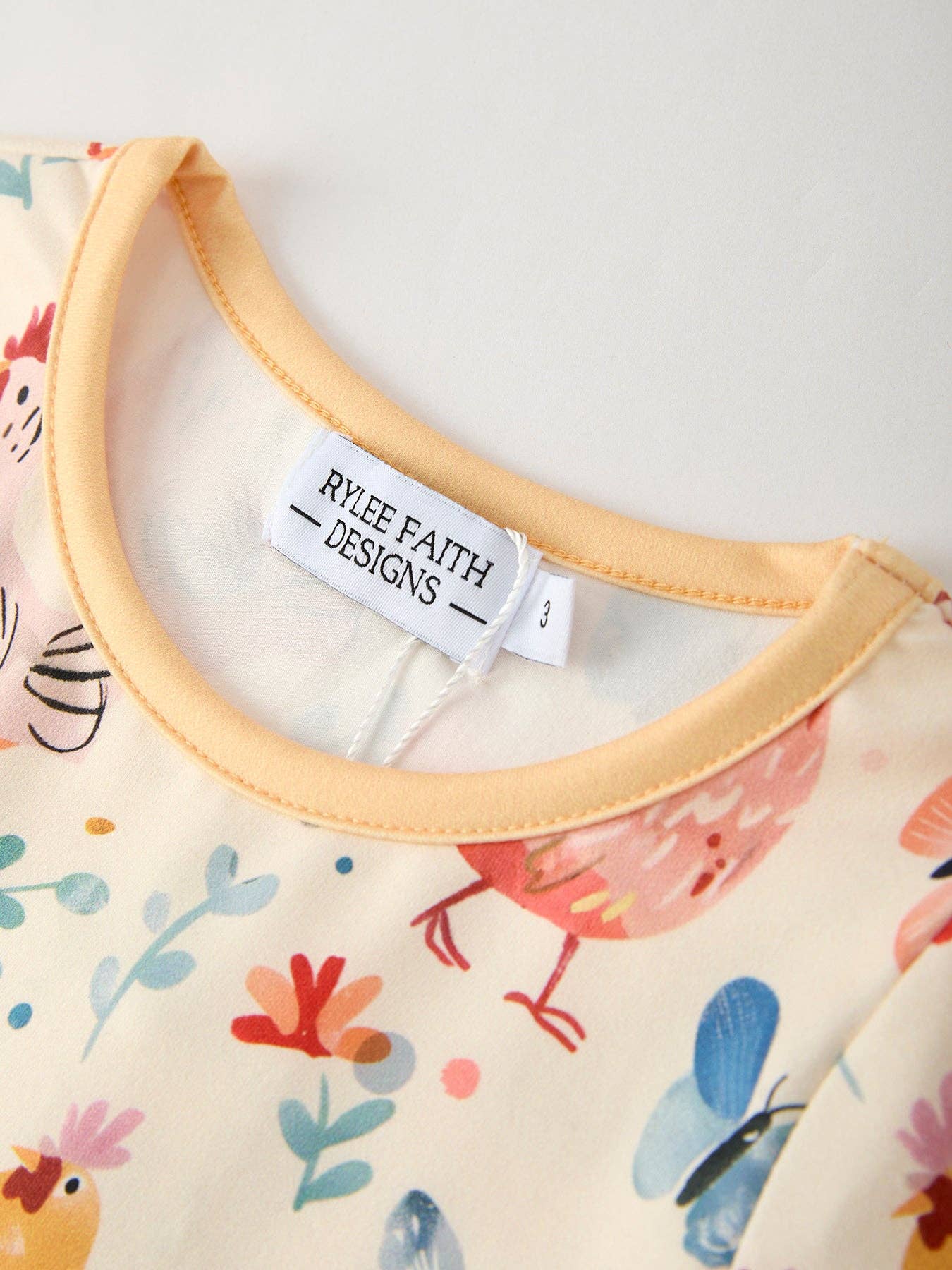 Charming Chicken Dress in Multi- Girls (2-7)