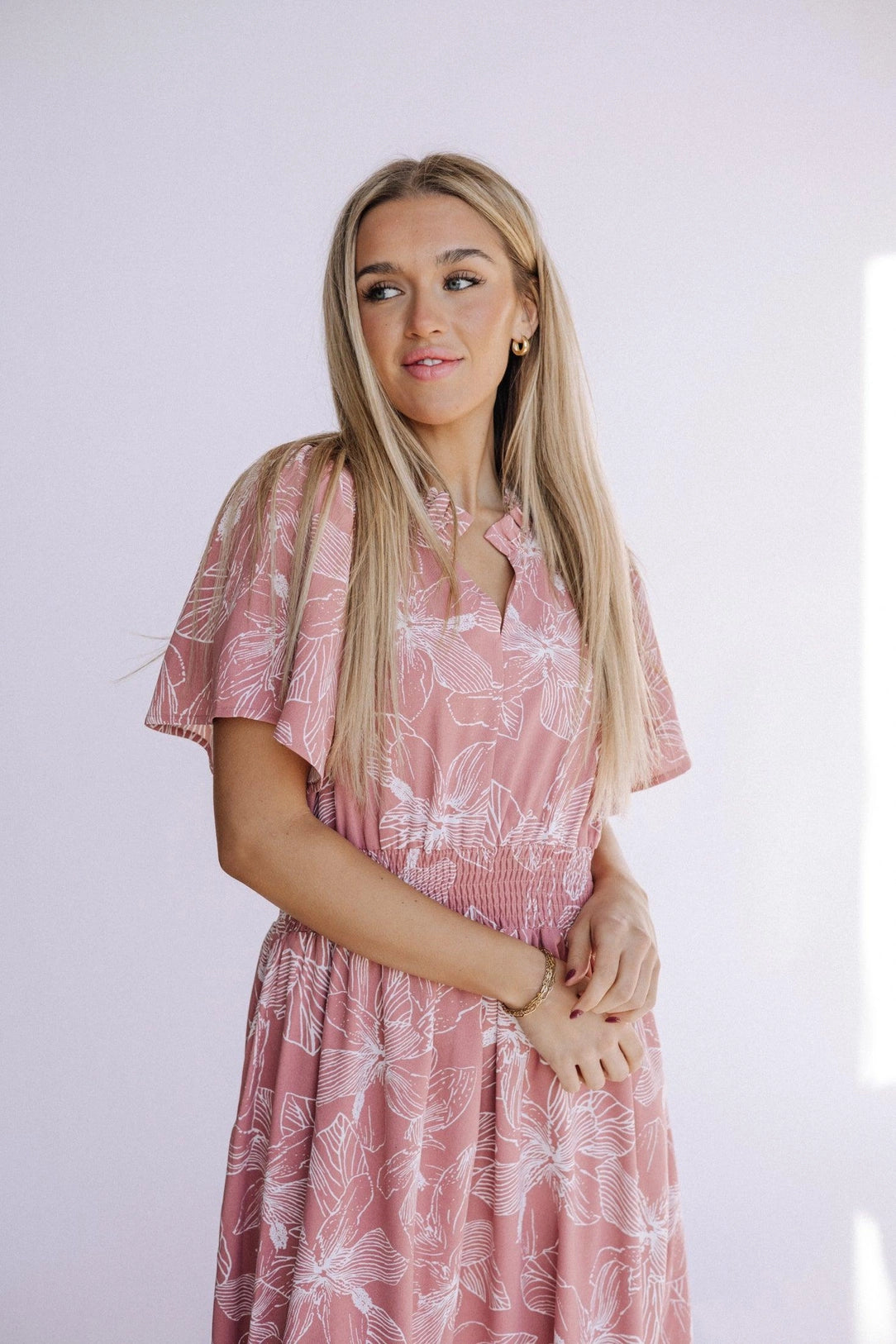 Gabby Dress in Pink- Misses (S-L)