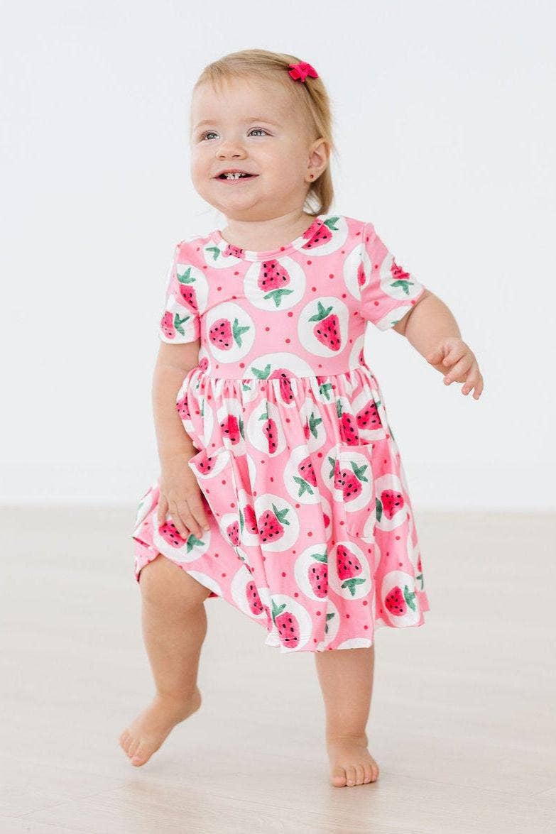Strawberry Fields Dress in Pink- Girls (2T-9/10)