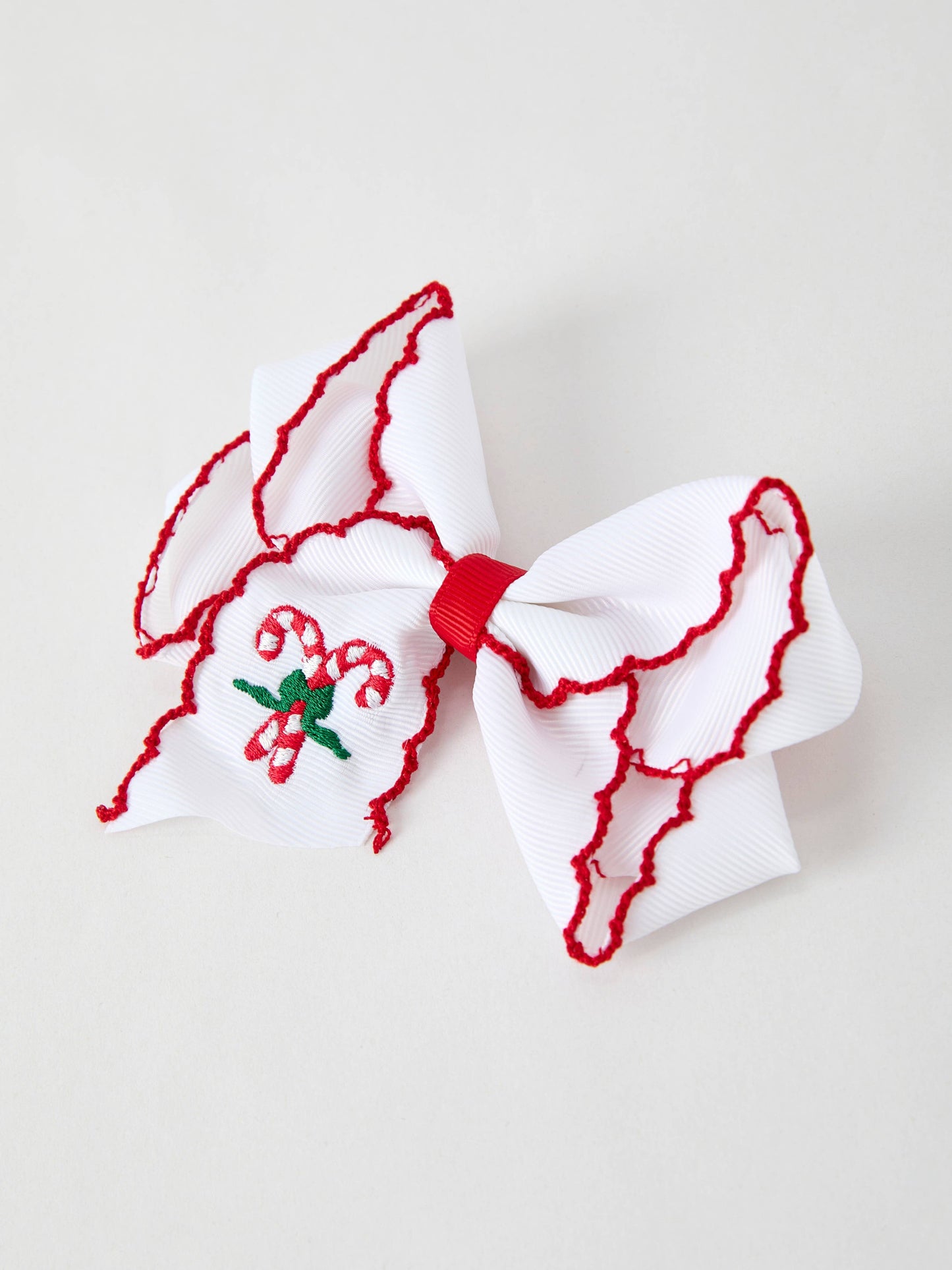 Candy Cane Bow Hair Clip- Hair Accessories