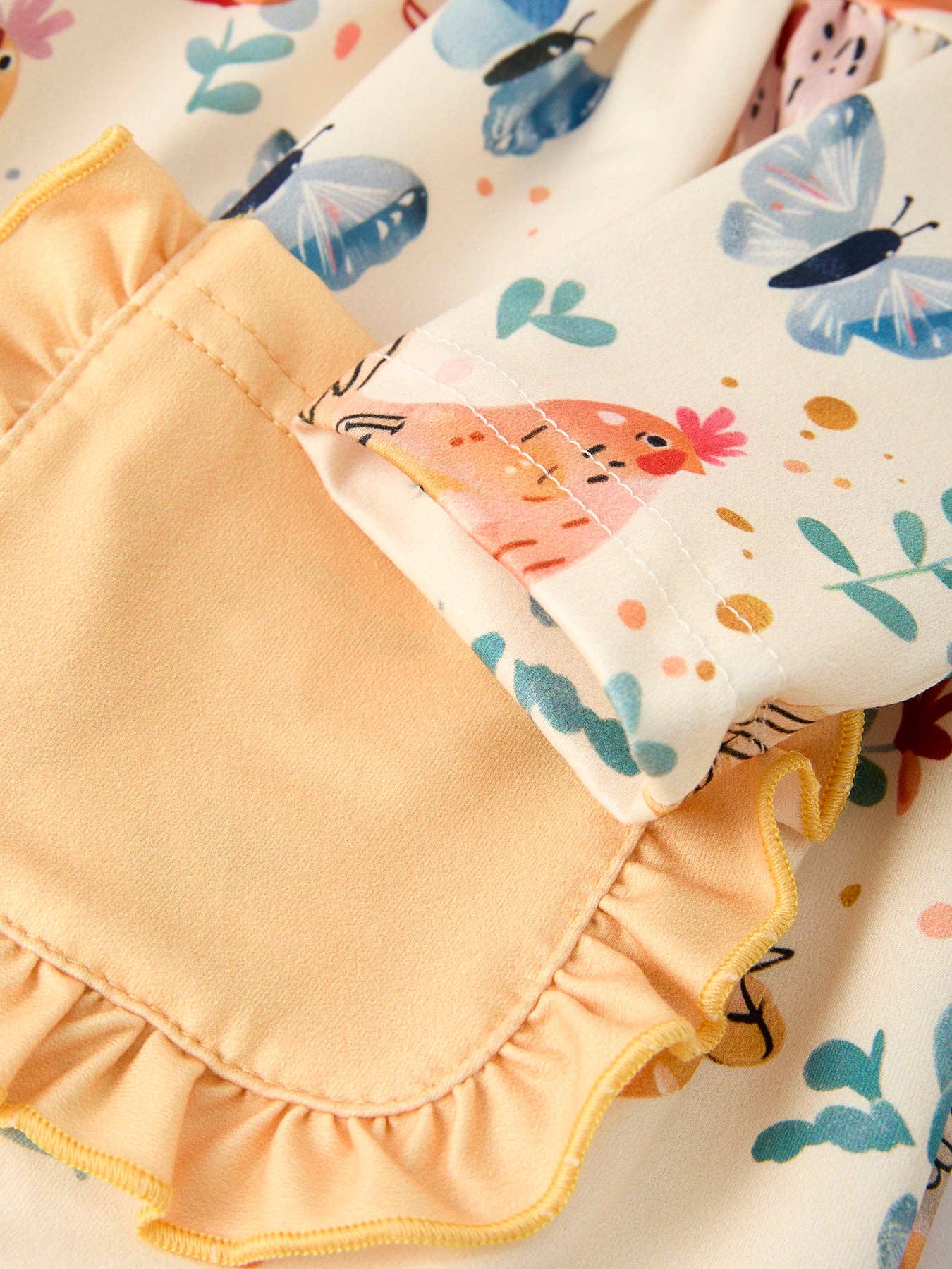 Charming Chicken Dress in Multi- Girls (2-7)