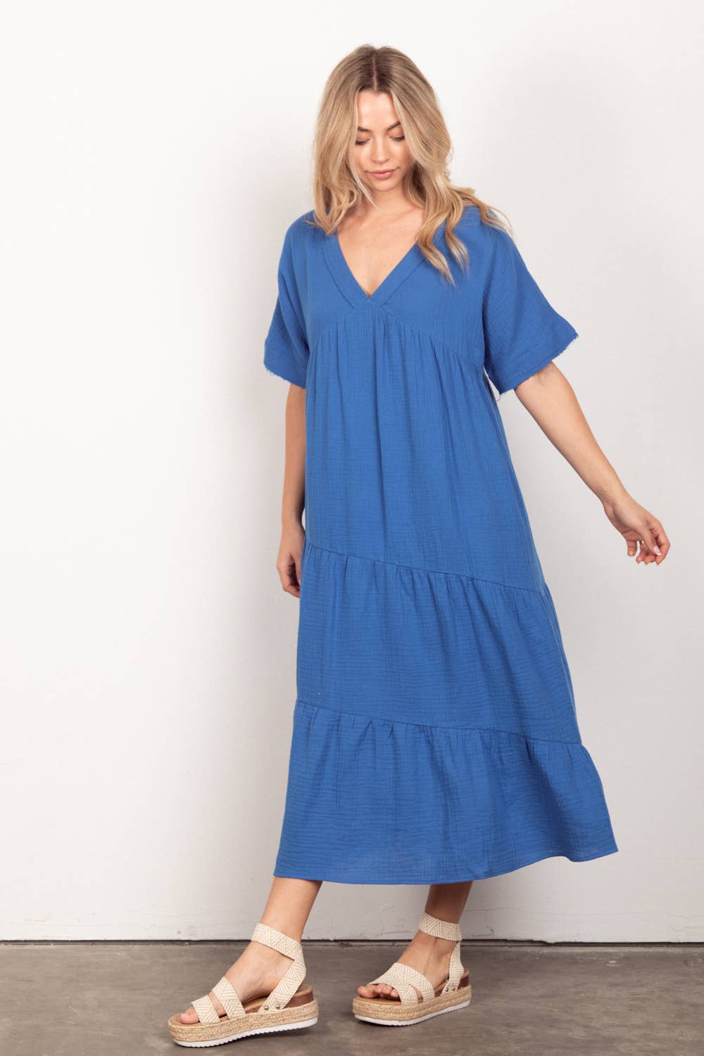 Madilyn Dress in Royal Blue- Misses (S-M)