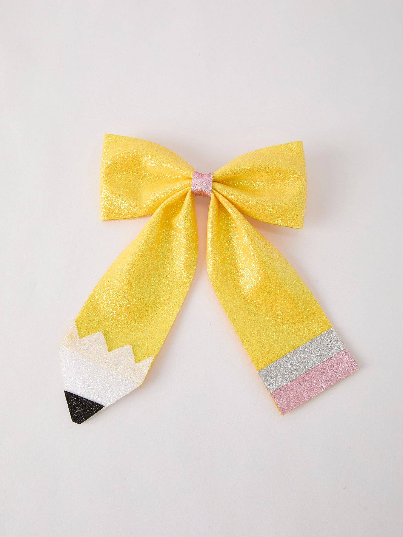 Back to School Sequin Bow in Yellow- Girls Hair Accessories