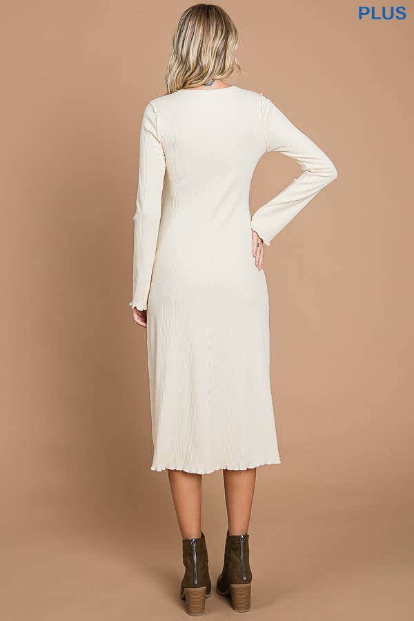 Lacey Dress in Vanilla Cream- Plus (1X,3X)
