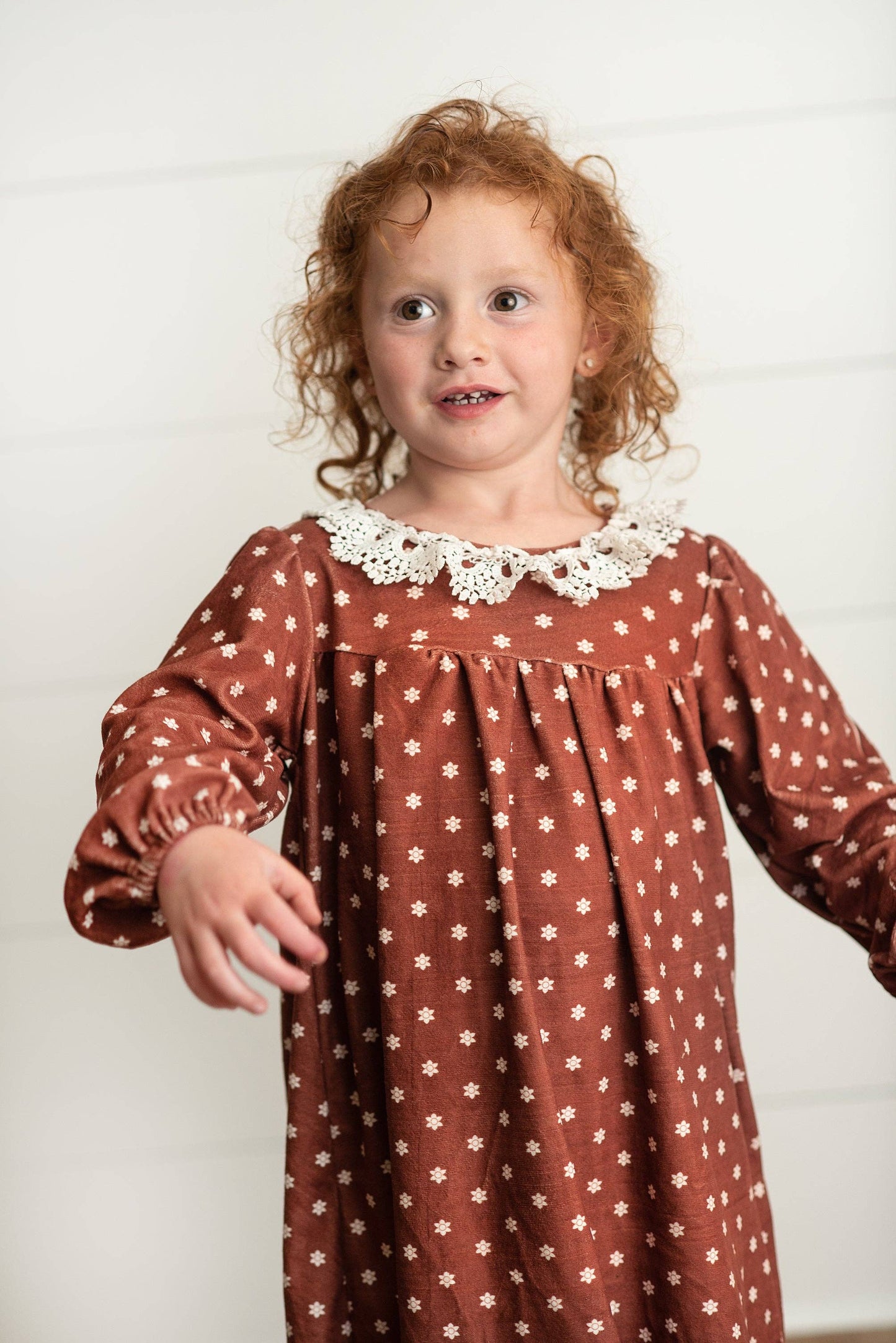 Octavia Dress in Coffee- Girls (3/4-10/12)