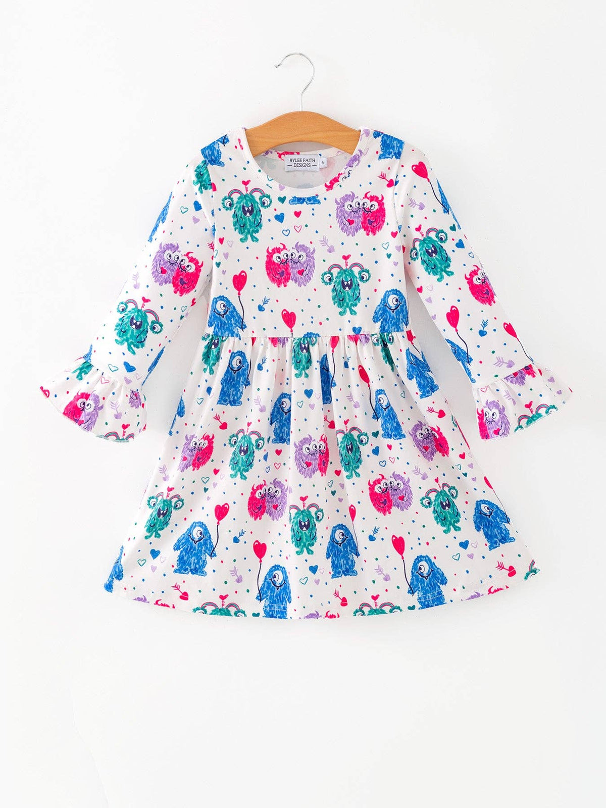 Colorful Monster Dress in Multi- Girls (2-6)